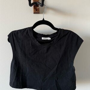 Good American Black Crop Top